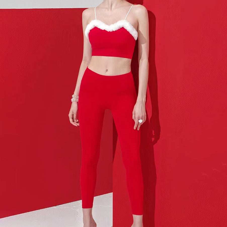 Christmas Fashion High Waist Sports Legging | Festive Activewear Style