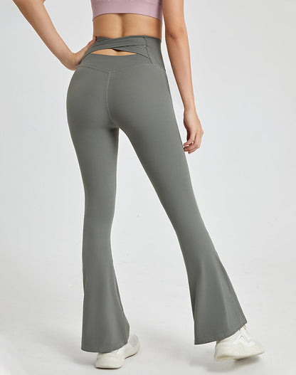 Cross Back Yoga Flare Leggings
