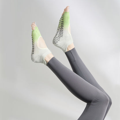 Five-toe Yoga Socks Non Slip Pilates Ankle Socks with Grips