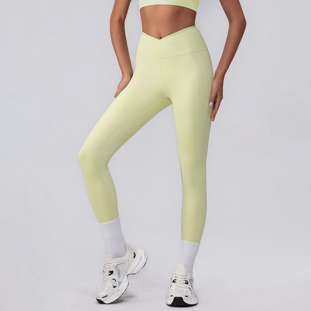 V Cross High Waist Butt Lifting Workout Leggings