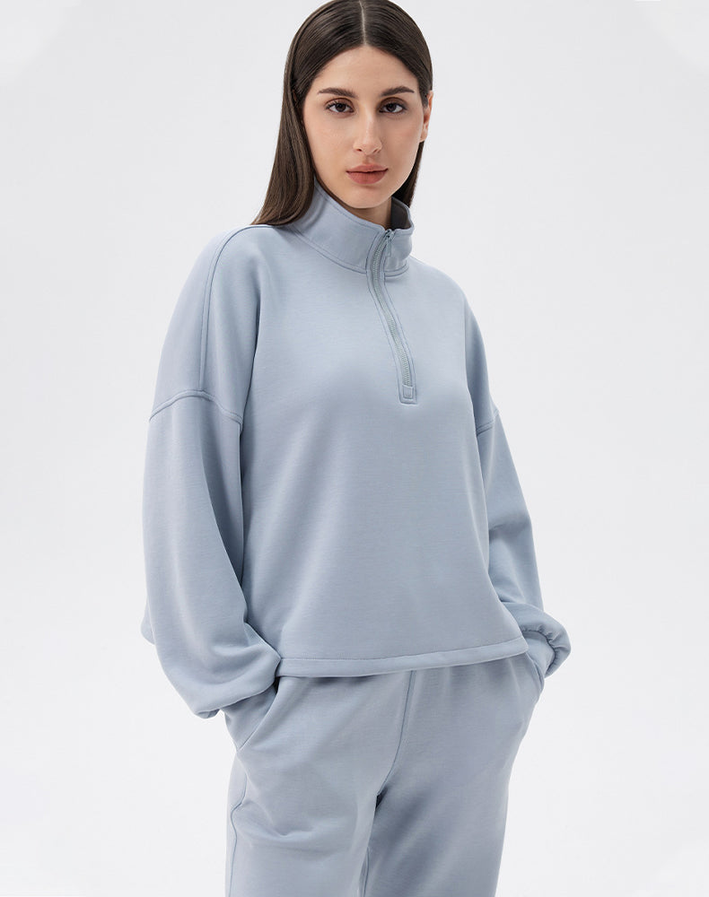 Half Zipper Casual Long Sleeve Sweatshirts