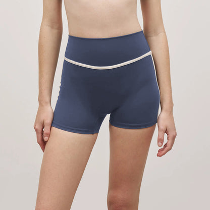 Color Block Biker Shorts V High Waisted Yoga Athletic Short