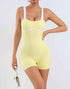 Adjustable Strap Romper Color Blocking Shorts Jumpsuit