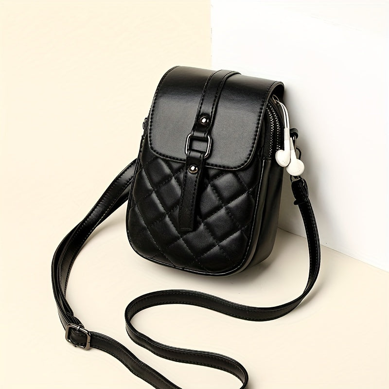 Mini Argyle Quilted Crossbody Bag