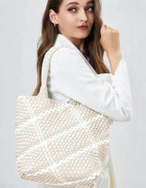 Large Capacity Handmade Woven Tote Bag