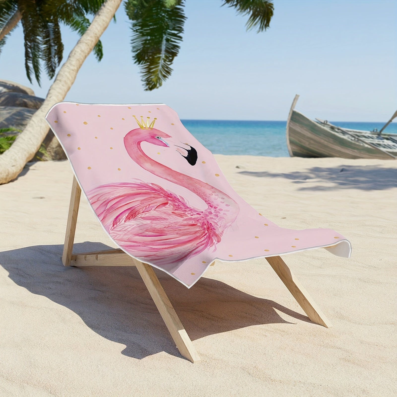 Flamingo Pink Beach Towel