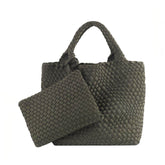 Woven Tote Bag and Purse Neoprene Handbag