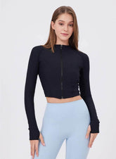 Standing Collar Zipper Yoga Jacket