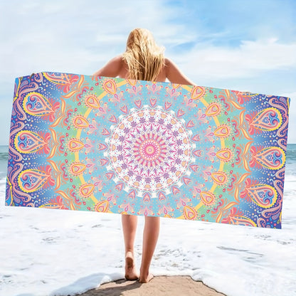 Mandala Pattern Beach Towel