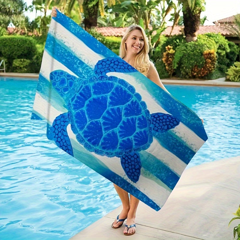 Blue Turtle Beach Towel