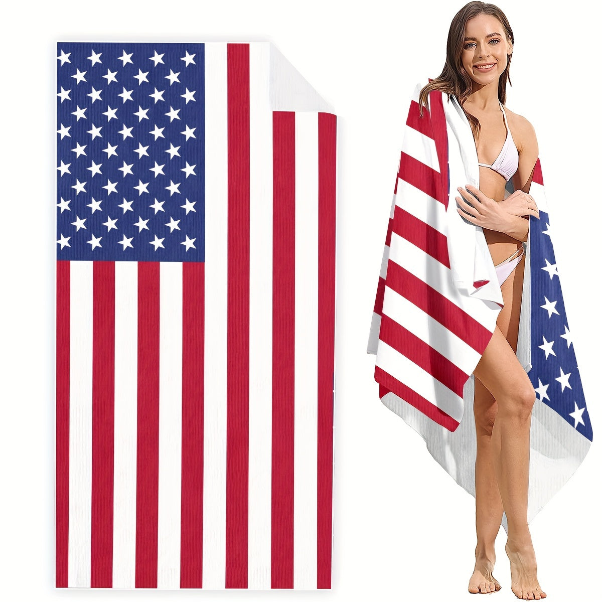 American Flag Beach Towel