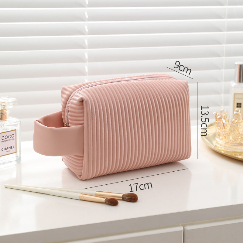 Cream Toast Makeup Organizer Bag