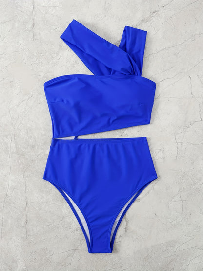 One-piece One Shoulder Asymmetrical Swimsuit