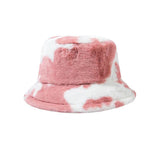 Winter Fuzzy Bucket Hat Lambswool Warm Fisherman Cap