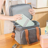 Portable Double Layer Cooler Bag for Lunch or Picnic