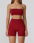 Athletic Wear with Strapless Tube Top and Short
