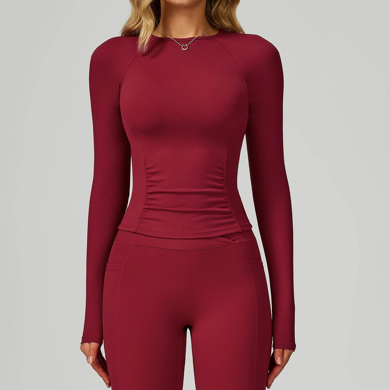 Long Sleeve Crew Neck T-Shirt Slim Fit Tops