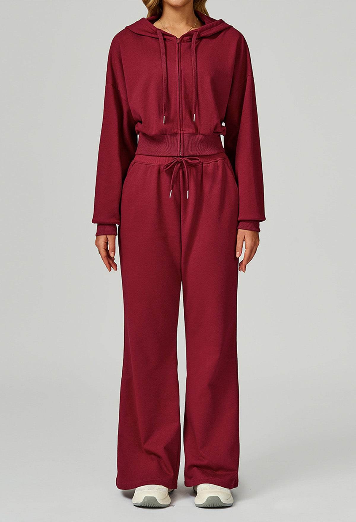 Sport Set with Long Sleeve Hoodie Jacket and Lounge Pant