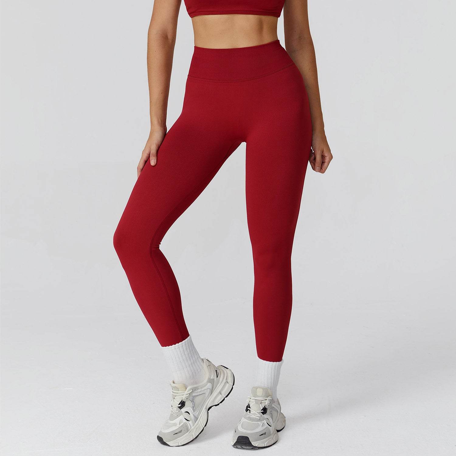 High Waist Workout Leggings Tummy Biker Pants