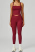 Activewear Set with Wide Strap Tank Top and Legging