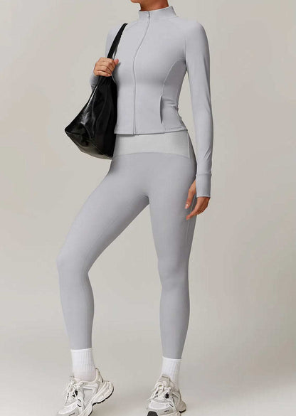 2 Piece Fitness Set with Jacket and Leggings | Ready for Any Workout