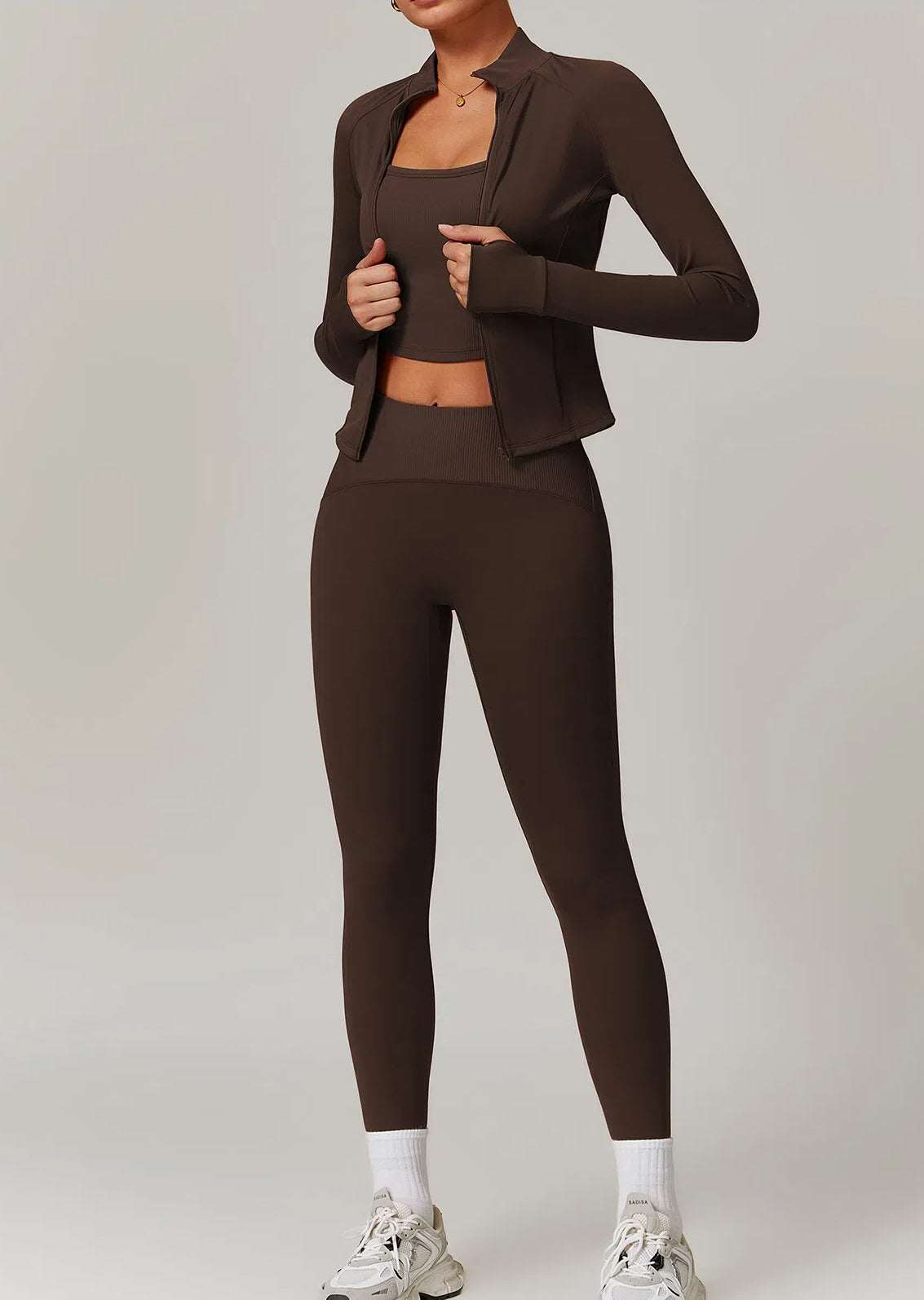 2 Piece Fitness Set with Jacket and Leggings | Ready for Any Workout