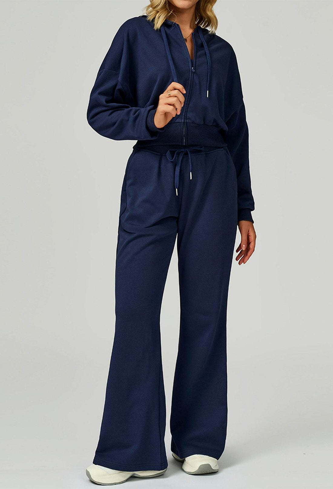 Sport Set with Long Sleeve Hoodie Jacket and Lounge Pant