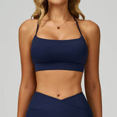 Cross Back Yoga Bra with Removable Chest Pad