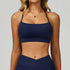 Cross Back Yoga Bra with Removable Chest Pad