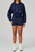 Sport Set with Long Sleeve Hoodie Jacket and Casual Short