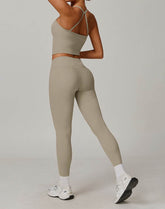 Athletic Wear with Criss Cross Back Tank Top and Legging