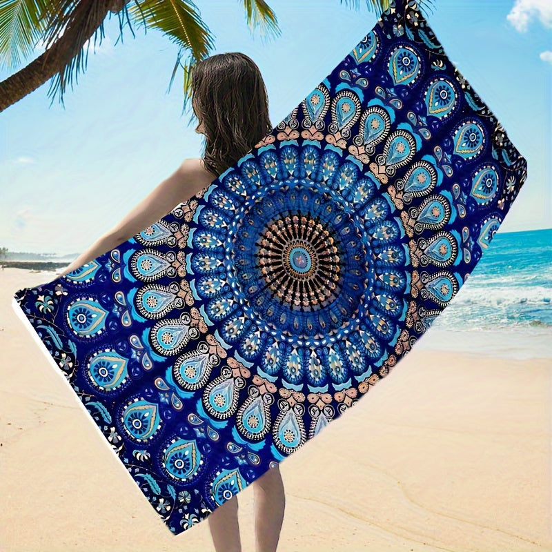 Mandala Pattern Beach Towel