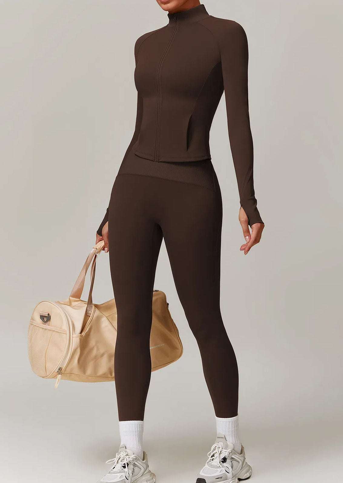 2 Piece Fitness Set with Jacket and Leggings | Ready for Any Workout