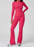 Sports Wear with Long Sleeve T-Shirt and Flared Leg Pants