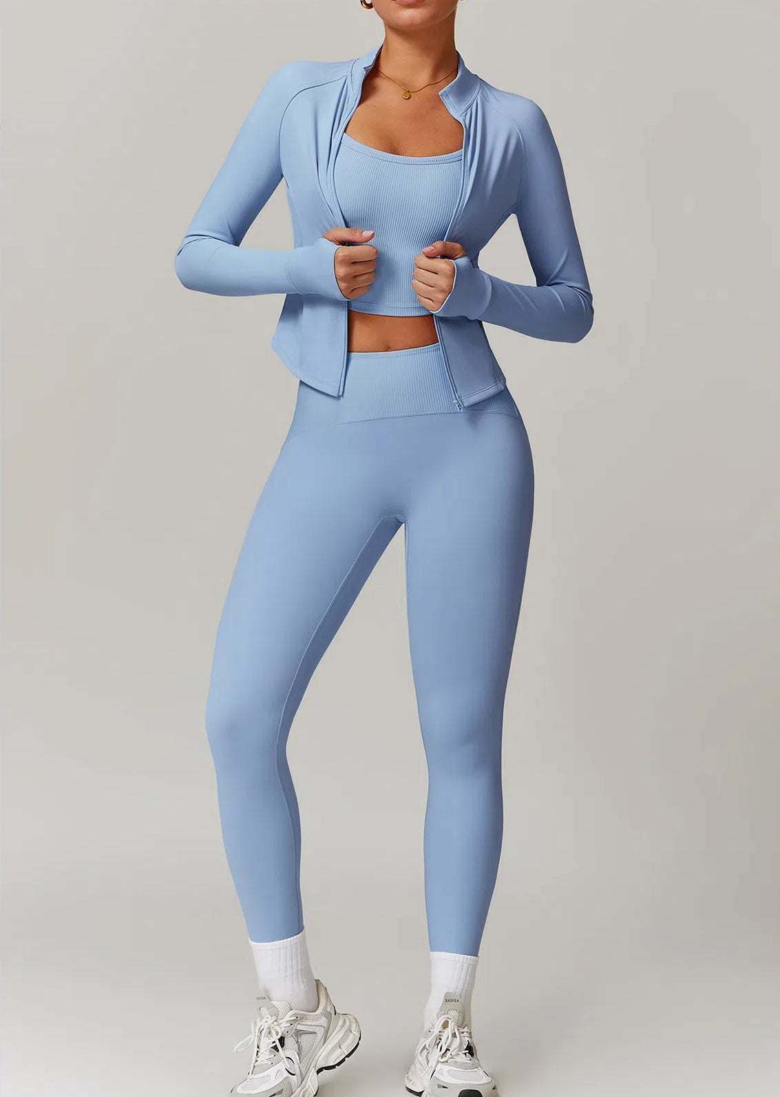 2 Piece Fitness Set with Jacket and Leggings | Ready for Any Workout