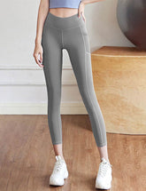 High Waisted Yoga Leggings with Mesh Pockets