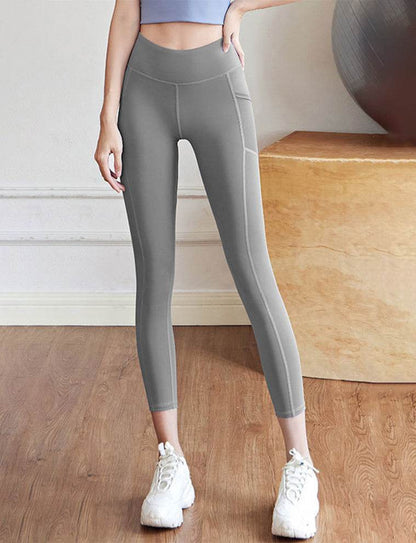 High Waisted Yoga Leggings with Mesh Pockets