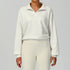 Half Zip Long Sleeve Crop Top Sports Sweatshirt