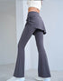 Fake Two Pieces Legging with Skirt Yoga Flared Pants