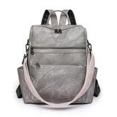 Retro Large Capacity PU Leather Backpack