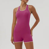 Crossover Back Design Yoga Short Jumpsuit