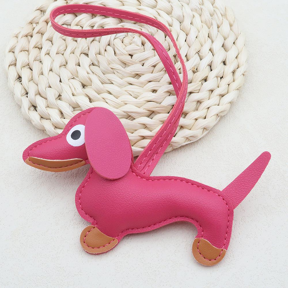 Cute Leather Dachshund Keychain | For Pet and Accessory Lovers