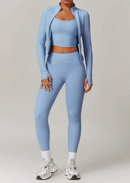 2 Piece Fitness Set with Jacket and Leggings | Ready for Any Workout