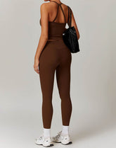 Athletic Wear with Criss Cross Back Tank Top and Legging