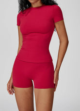 Sports Wear with Short Sleeve T-Shirt and Shorts