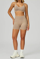 Sport Set with Color Block Sports Bras and Short