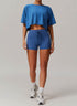 Sports Sets with Short Sleeve T-Shirts and Tight Shorts