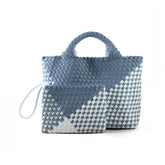 Handmade Woven Tote Bag Neoprene Handbag