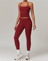 Athletic Wear with Criss Cross Back Tank Top and Legging