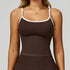 Color Block Sports Tank Top with Built in Bra